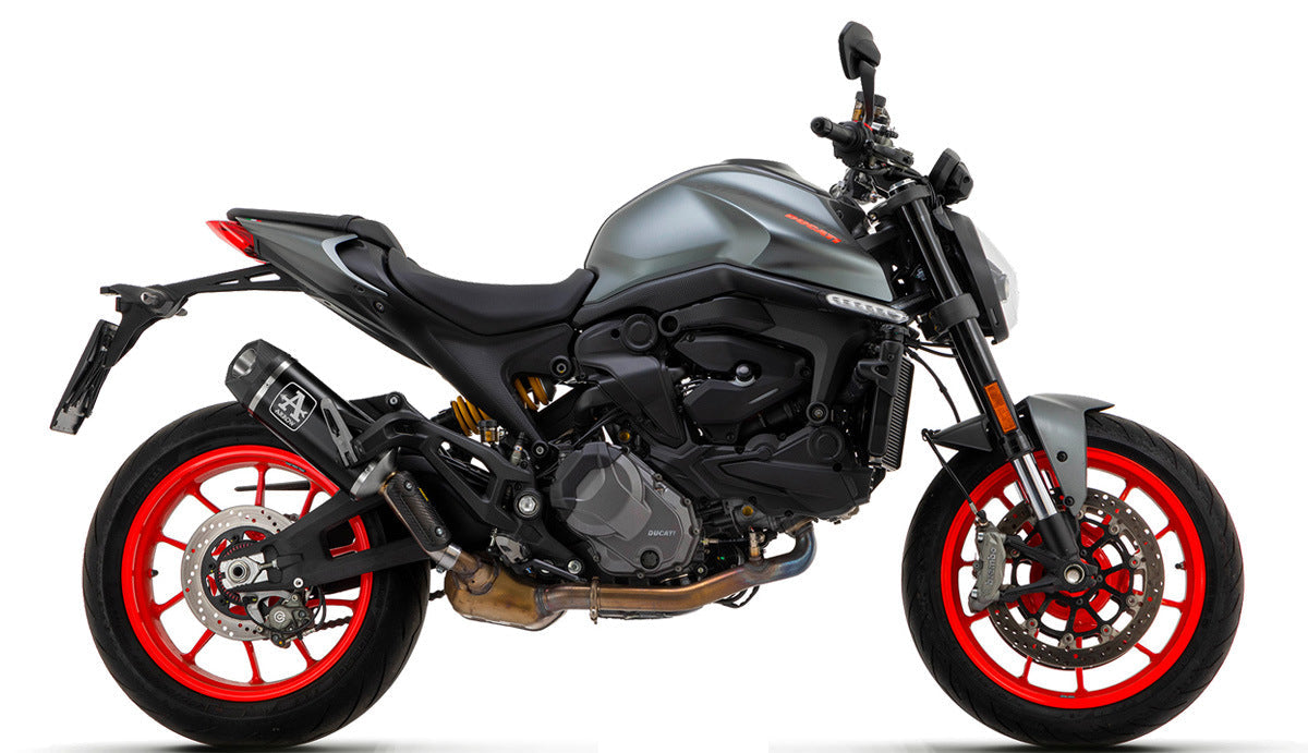 ARROW Ducati Monster 937 (2021+) Dark Aluminum Slip-on Exhaust