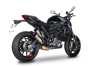 SPARK GDU0839 Ducati Monster 950 / 937 (2021+) Titanium Slip-on Exhaust "DYNO" (EU homologated; black end caps)