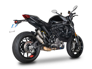 SPARK GDU0839 Ducati Monster 950 / 937 (2021+) Titanium Slip-on Exhaust "DYNO" (EU homologated; carbon end caps)