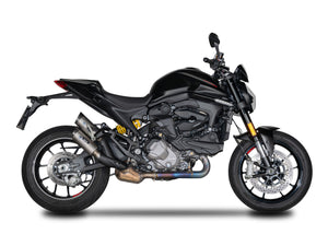 SPARK GDU0839 Ducati Monster 950 / 937 (2021+) Titanium Slip-on Exhaust "DYNO" (EU homologated; carbon end caps)