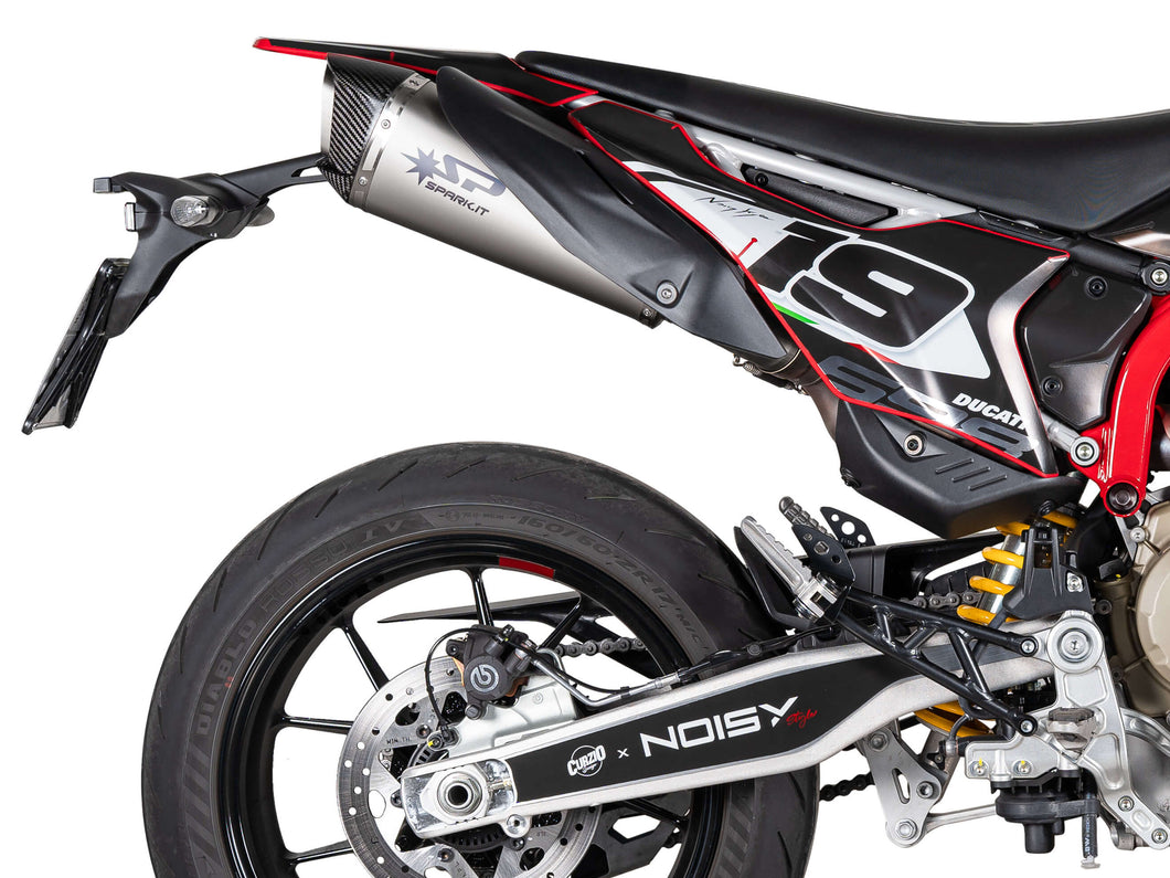 SPARK GDU1810TOM Ducati Hypermotard 698 Mono (2024+) Double Titanium Slip-on Exhaust Kit 