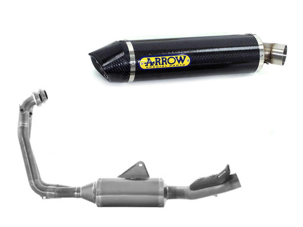 ARROW 71755MI+71929MK Aprilia RS660 (2020+) Carbon Full Exhaust System 