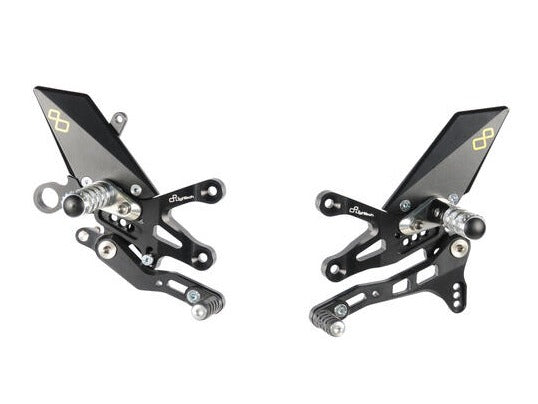 LIGHTECH FTRAP004 Aprilia RS / Tuono V4 Rear Sets With Fixed Foot Pegs ...