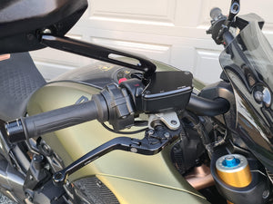 KT850 - CNC RACING Ducati Diavel / XDiavel Front Brake & Clutch Fluid Tank Caps "Streaks"