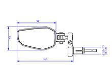 MR712 - CNC RACING Bar End Mirror "EVO" (left)