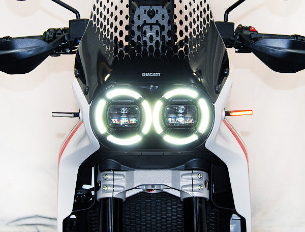 NEW RAGE CYCLES Ducati DesertX (2022+) Front LED Turn Signals – Accessories in Desmoheart – an Motorcycle Aftermarket Parts & Accessories Online Shop