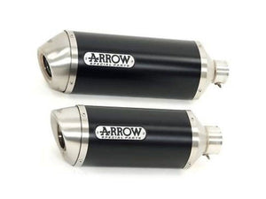 ARROW 71748AON+71410MI Aprilia Shiver 750 (2007+) Dark Aluminum Slip-on Exhaust "E9" – Accessories in Desmoheart – an Motorcycle Aftermarket Parts & Accessories Online Shop