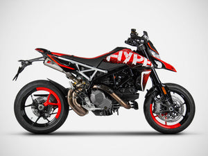 ZARD Ducati Hypermotard 950 / 950 SP (2019+) Stainless Steel Slip-on Exhaust "Top Gun" (racing)