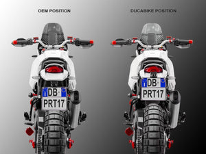 PRT17 - DBK Ducati DesertX 937 / Rally (2022+) Adjustable License Plate Move Kit