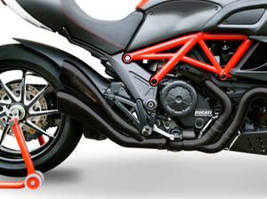 HP CORSE Ducati Diavel 1200 Dual Slip-on Exhaust "Hydroform Evolution Black" (EU homologated)