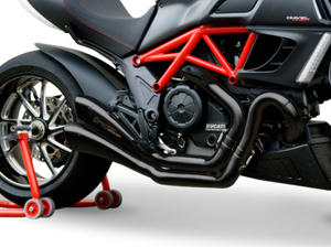 HP CORSE Ducati Diavel 1200 Dual Slip-on Exhaust "Hydroform Factory Black" (racing only)