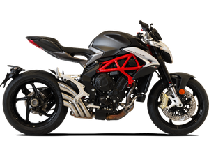 HP CORSE MV Agusta Brutale / Dragster 800 (16/18) Slip-on Exhaust "HydroTre Satin" (racing; with stainless steel cover)