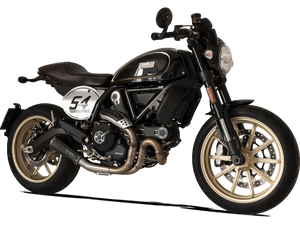 HP CORSE Ducati Scrambler 800 (2015+) Slip-on Exhaust "GP-07 Black" (EU homologated; with aluminum end-cap)