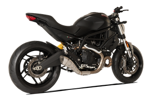 HP CORSE Ducati Monster 797 Slip-on Exhaust "Hydroform Classic Satin Short" (racing only)