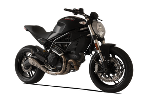 HP CORSE Ducati Monster 797 Slip-on Exhaust "Hydroform Classic Satin Short" (racing only)