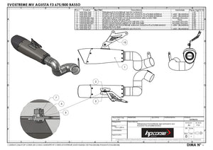 HP CORSE MV Agusta Brutale 675/800 Slip-on Exhaust "Evoxtreme 310 Satin" (EU homologated)