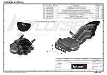 HP CORSE MV Agusta Brutale / Dragster 800 (16/18) Slip-on Exhaust "HydroTre Satin" (racing; with carbon cover)