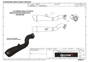 HP CORSE Aprilia Tuono V4 (15/16) Slip-on Exhaust "Hydroform Black" (racing)