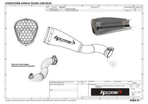 HP CORSE Aprilia Tuono V4 (15/16) Slip-on Exhaust "Hydroform Corsa Short Satin" (racing)