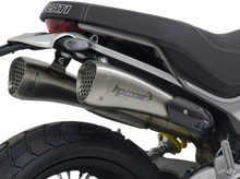 HP CORSE Ducati Scrambler 1100 Dual Slip-on Exhaust "Hydroform Corsa Short Satin" (racing)