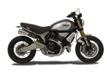 HP CORSE Ducati Scrambler 1100 Dual Slip-on Exhaust "Hydroform Corsa Short Satin" (racing)