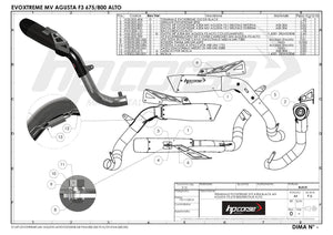 HP CORSE MV Agusta F3 High Position Slip-on Exhaust "Evoxtreme 310 Black" (EU homologated)
