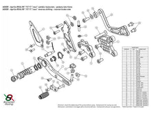 A005SR - BONAMICI RACING Aprilia RSV4 / Tuono V4 (2017+) Adjustable Rearset (racing; with brake light kit)