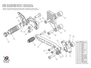 D1098 - BONAMICI RACING Ducati Superbike 1098 / 1198 / 848 Adjustable Rearset – Accessories in Desmoheart – an Motorcycle Aftermarket Parts & Accessories Online Shop