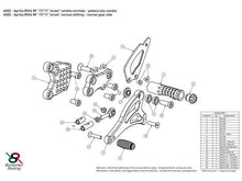 A005S - BONAMICI RACING Aprilia RSV4 / Tuono V4 (2017+) Adjustable Rearset (street; with brake light kit)