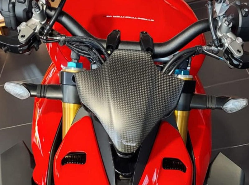 CNC Racing obere Scheinwerfer Abdeckung, Carbon matt - Ducati Streetfighter  V4