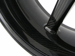 BST Ducati Panigale 1199/1299 Carbon Wheel "Mamba TEK" (offset rear, 7 straight spokes, black hubs)
