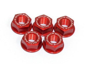 DUCABIKE Rear sprocket carrier nuts set for Ducati motorcycles (red)
