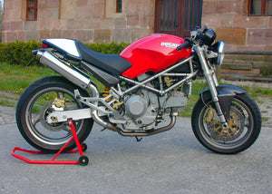 SPARK GDU0807 Ducati Monster 600 / 900 High Position Dual Slip-on Exhaust "Round" (steel; EU homologated)