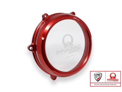 CA210PR - CNC RACING Ducati Streetfighter V4 Clear Clutch Cover + Conversion Kit (Pramac edition)