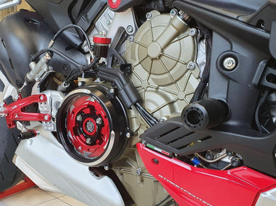 CA210S - CNC RACING Ducati Streetfighter V4 Clear Clutch Cover (bi-color) + Conversion Kit