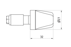 CM236PR - CNC RACING Universal Handlebar Ends "Look" (Pramac edition)
