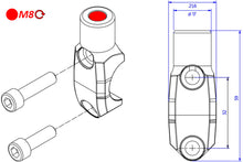 CV013 - CNC RACING Brembo Master Cylinder Clamp (mirror mount tread M8; left)