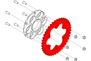 CNC RACING Ducati 6 Holes Gear Ring