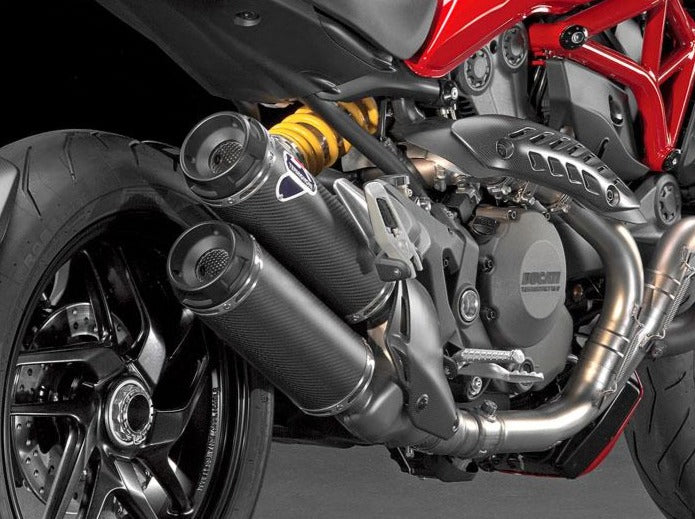 038CR - TERMIGNONI Ducati Monster 1200/1200R Carbon Dual Slip-on Exhaust (racing)