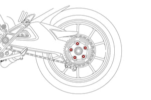 DA386X - CNC RACING Ducati Titanium Rear Sprocket Nuts (M10x1.0)