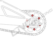 DA387X - CNC RACING Ducati Titanium Gear Ring Nuts set (M10x1.25)