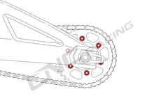 DA387 - CNC RACING Ducati Gear Ring Nuts set (M10x1.25)