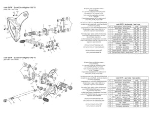 DSTR - BONAMICI RACING Ducati Streetfighter 1098 / 848 Adjustable Rearset Kit