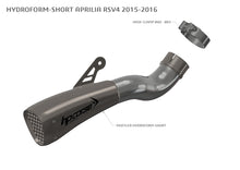 HP CORSE Aprilia RSV4 (15/16) Slip-on Exhaust "Hydroform Corsa Short Satin" (racing)
