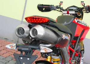 SPARK Ducati Hypermotard 796/1100 Dual Slip-on Exhaust "Round" (EU homologated; titanium)