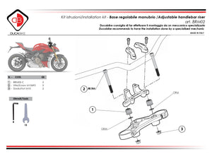 BRM02 - DUCABIKE Ducati Streetfighter V4 (2020+) Adjustable Handlebar Riser – Accessories in Desmoheart – an Motorcycle Aftermarket Parts & Accessories Online Shop