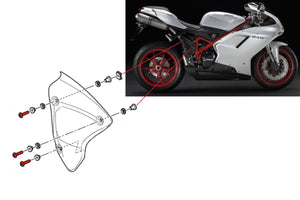 KV334 - CNC RACING Ducati Superbike OEM Exhaust Pipes Heat Guard Screws