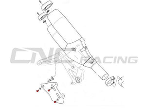 KV334 - CNC RACING Ducati Monster / Multistrada OEM Exhaust Silencer Heat Guard Screws