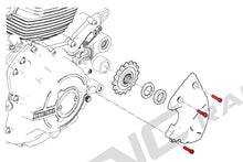 KV384X - CNC RACING Ducati Front Sprocket Cover Titanium Screws set (M6x16)