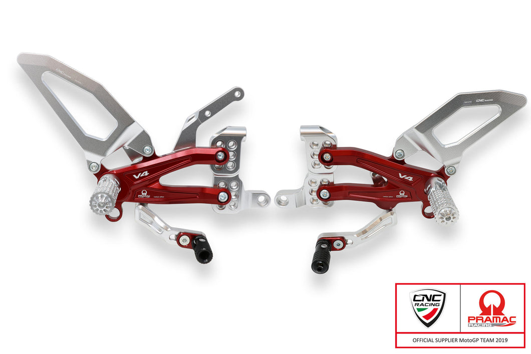 PE408PR - CNC RACING Ducati Panigale V4R Adjustable Rearset 